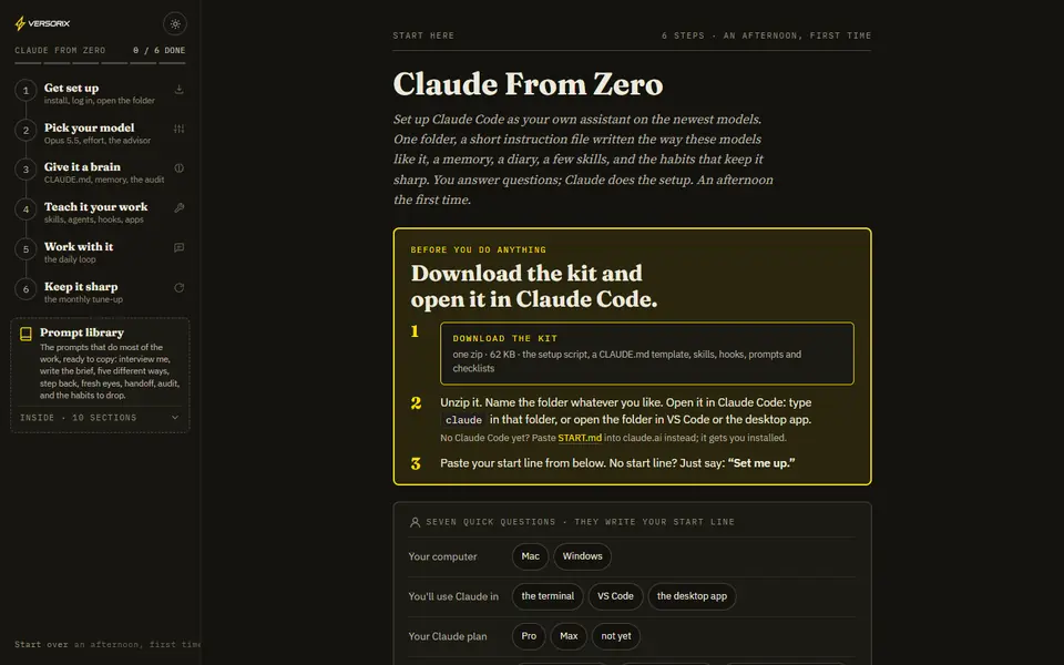 Claude From Zero guide