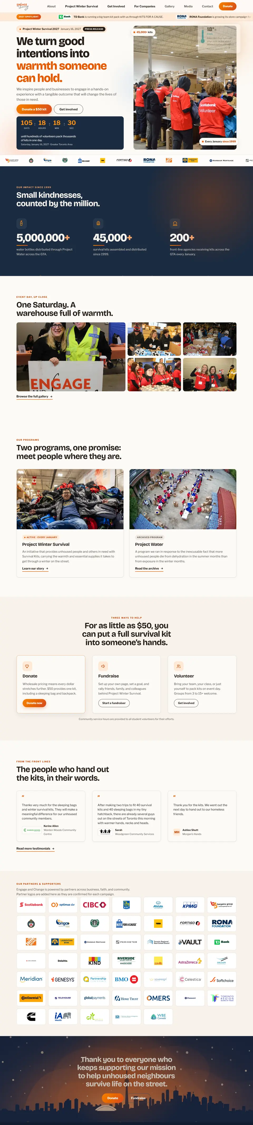 Engage and Change website