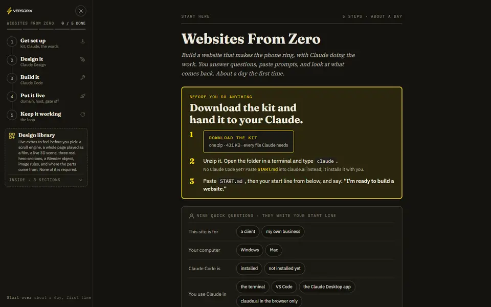 Websites From Zero guide